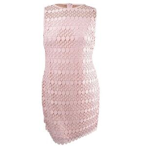 Ralph Lauren Melia Geometric Lace Knit Sheath Dress 12 color English rose